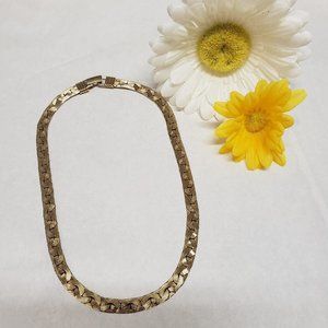 ❤ goldtone choker style necklace Sara Coventary